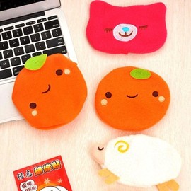 Cute character hot pack safe use pocket case portable hot pack pocket hot pack hiking hot pack cold protection supplies orange 2ea