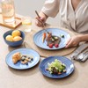 Selamica Ceramic Dinnerware Sets, 12 Pieces Plates and Bowls Sets,