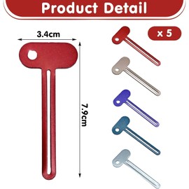 Toothpaste Roller Presser Keys, 5Pcs Metal Tube Squeezers Key Roller Tools,Toothpaste Squeezer Metal Tube Squeezer Key,Stainless Steel Tube Squeezer Keys