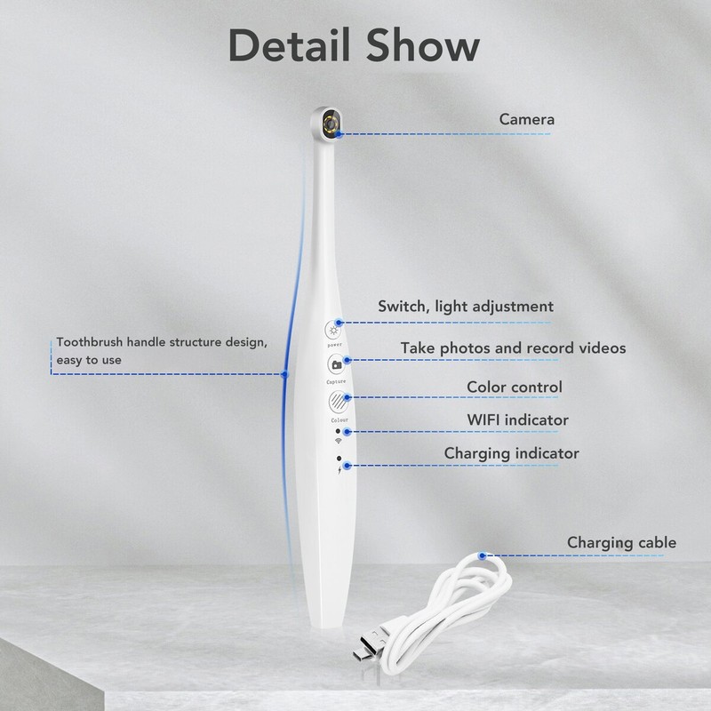 WiFi Oral Camera Smart HD 2 Million Pixels IP67 Waterproof