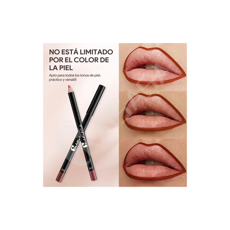 Kaisasa Lapiz Delineador Labios Impermeable Kit 12pcs