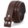 SANSTHS Western Leather Belt Strap for Men, Cowboy Belts without