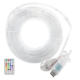 10m RGB LED Rope Light Waterproof USB Remote Colorful String Lights Outdoor Decoration