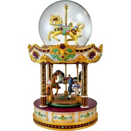 Carousel Revolving Musical Water Globe by The San Francisco Music Box