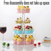 Cupcake Stand with Base, 4-Tier Circular Acrylic Cupcake Display Stand