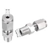 sourcing map Stainless Steel Compression Tube Fitting 1/8NPT Male x