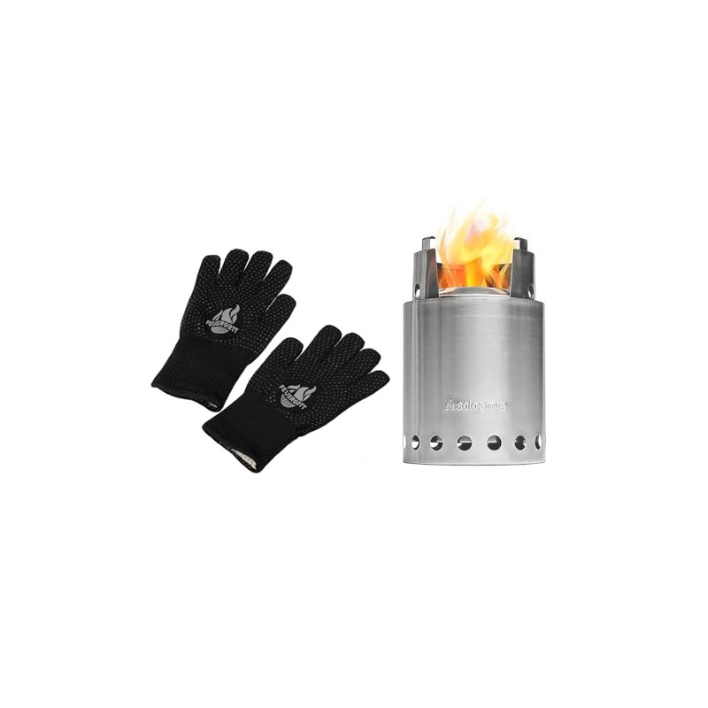 FEUERGOTT - Solo Stove Titan Set, Camping Stove with Barbecue