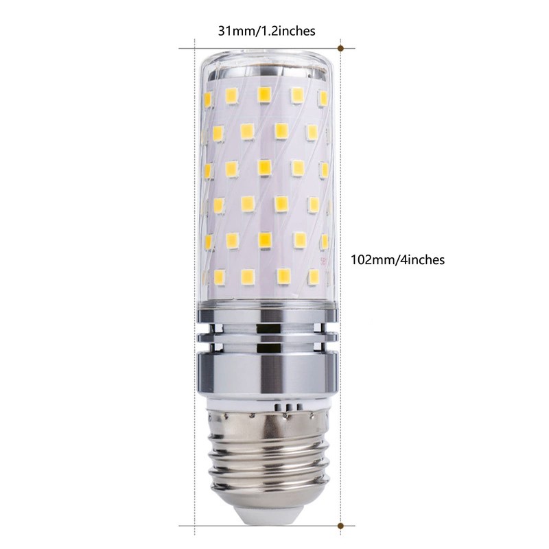 Lxcom Lighting E26 LED Bulbs 16W 4000K Candelabra Light 150
