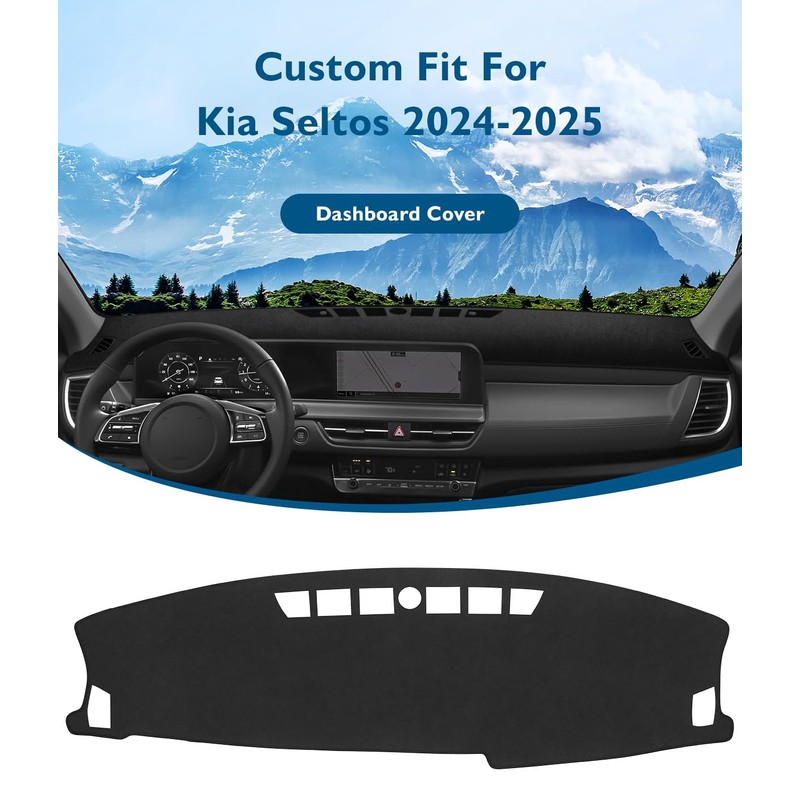 BlBLOZ Dash Cover Mat Compatible with 2024 2025 Kia Seltos