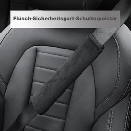 Seat Belt Pads, Pack of 2 Seat Belt Pads, Car Seat Belt, Seat Belt Protector for Car Belts, Premium Seat Belt Protector, Children's Car Shoulder Protection, Backpacks and Handbags, Black