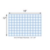 Baby Blue Gingham Paper Placemats - Set of 24 Disposable