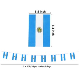 Puerto Rico Puerto Rican Small Mini String Banner Flags Miniature Puerto Rico Banners For Grand Opening,Grand Opening Sports Celebration Decorations (50 Feet 38 Flags)