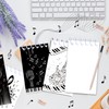 JOINFANXIN 8 Pcs Musical Note Mini Spiral Notebook, Black and