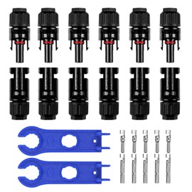 QeeHeng Solar Panel Connector, 6 Pairs Male/Female Solar Connector, IP67 Waterproof Solar Panels Cable Connectors With 2PCS Solar Spanners Solar Wire Connectors