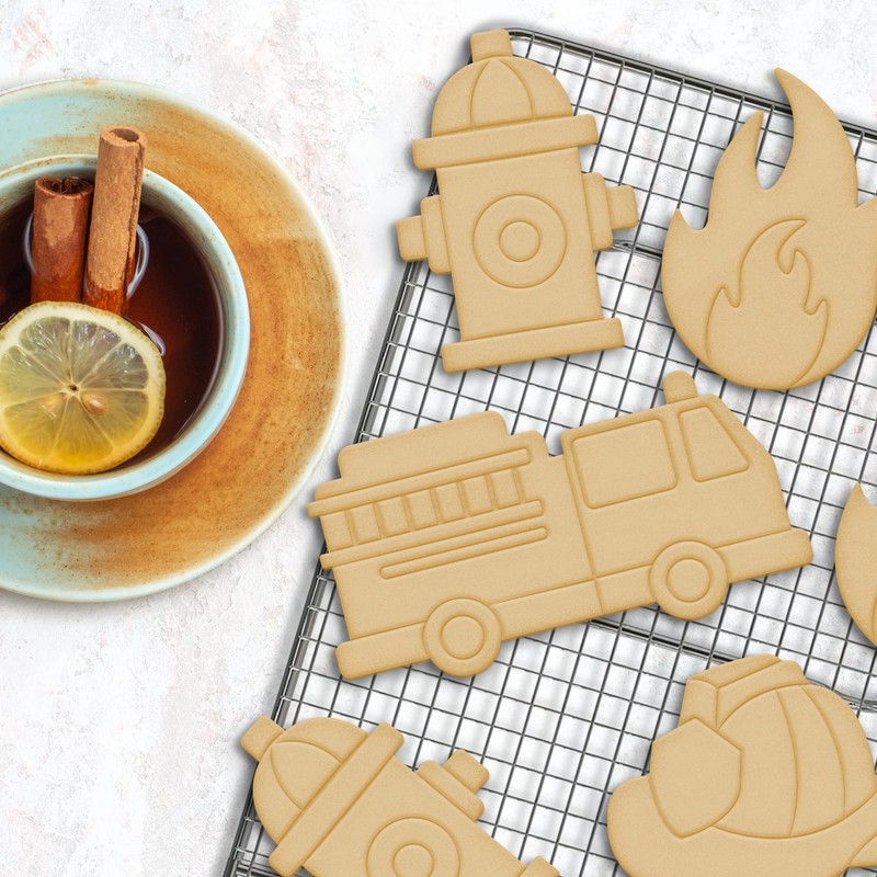 Moose Goods Firefighter Cookie Cutters for Baking - Set of