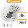 Furniware 50 Pieces 1/2 inch Overlay Soft Close Cabinet Hinges
