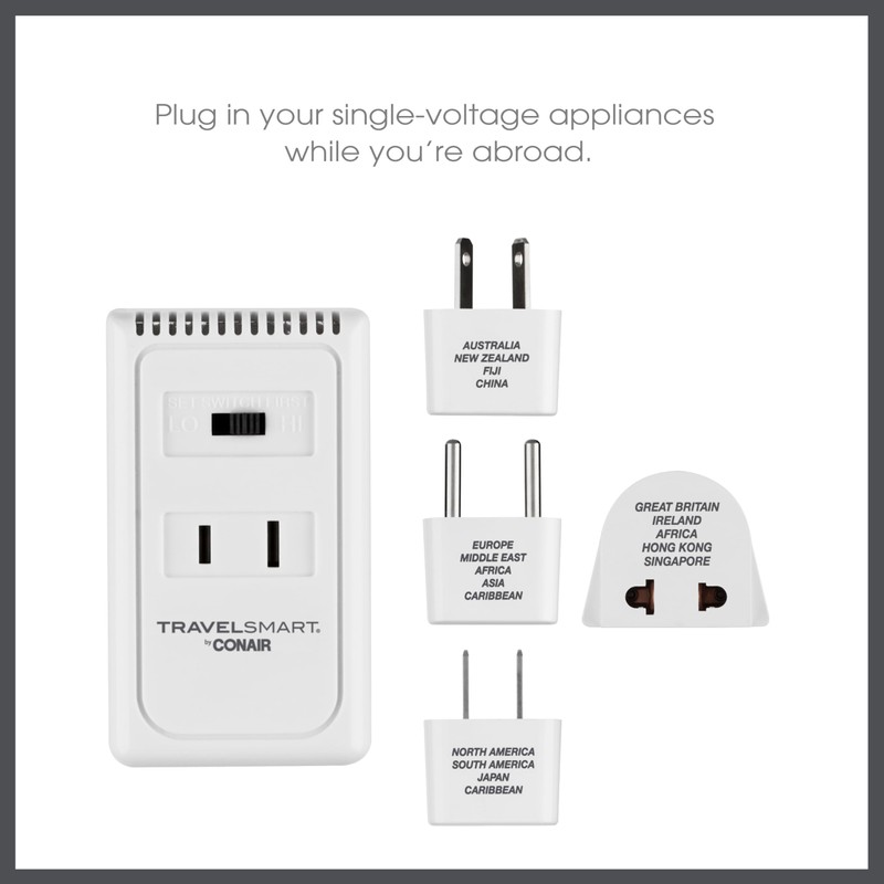 Conair Voltage Converter and Universal Travel Adapter, European Travel Plug