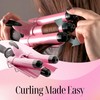 Alure Three Barrel Curling Iron Wand Hair Waver with LCD