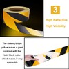 Waterproof Reflective Safety Tape Roll 2"X150' Yellow Black Striped Floor