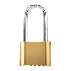 Outdoor Lock 4 Digit Combination Code Long lock Padlock Waterproof Brass