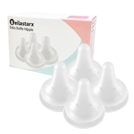 Beilastar-x Nipples for Baby Bottles – 100% Soft Baby Bottle Nipples, Natural Feel Silicone Bottle Nipples, BPA-Free (9M+, LL, 4 Counts)