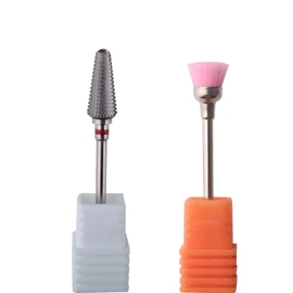 MZCMSL Tornado Carbide Nail Bit for Removing Acrylic,3/32 Shank efile Bit(Silver,Fine)