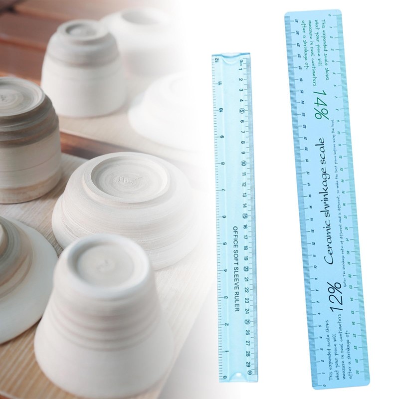 Nishiyuenyi Ceramic Shrinkage Scale Ruler, Ceramic Measuring Ruler, with Standard