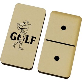 Azeeda 'Golfer Swing' Domino Set & Box (DM00050332)