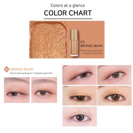 RiRe LUXE Metal Glitter 5g / 0.18 fl.oz(Pack of 2) Metallic glitters that create bright eyes like glittering starlight set above the eyes (Bronze beam)