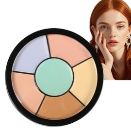 6-in-1 Concealer Palette,Concealer Full Coverage Palette,Creamy Concea/ler Cream,Under Eye Conce/aler,Conce/aler for Mature Skin,Colour Corrector for Face,Creamy Blendable Colour Correcting Pal/ette