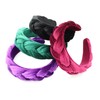 Uchyius Pink Headbands for Women Braided Headbands Velvet Padded Hairbands