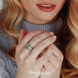 PZ Paz Creations YG.925 Sterling Silver Ring With Gold Over Silver Spinners, Made in Israel (9)