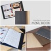 PRO-MWA4-12 Menu Book, Hardcover, Wood Grain, 12 Pages (6 Sheets,