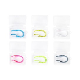 Pack of 6 Nose Clips Swimming Non-Slip Nose Clip Soft Nose Clip with Storage Box Swimming Nose Clip for Children and Adults
