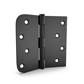 goldenwarm 3 Pack 4in Black Door Hinges Interior Door Hinges Black Matte 4 x 4 Inch with Square & Round Corners, Iron Material