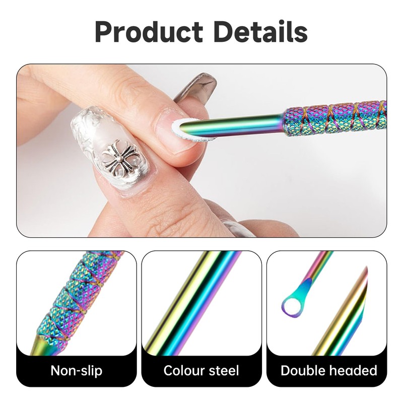 6 Pcs Nail Cuticle Pusher Tool Set (1 Dual Ended