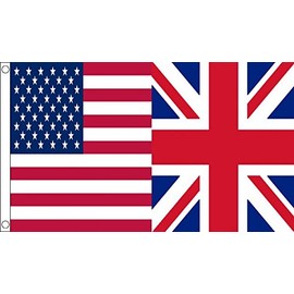 USA and UK Friendship Flag 6ft x 3ft