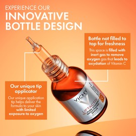 Vichy LiftActiv Vitamin C Serum For Face, Brightening Serum With 16% Pure Vitamin C + Hyaluronic Acid + Vitamin E, Improves Radiance & Firmness, Anti Aging, Protects Skin From Discoloration