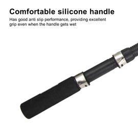 Ice Fishing Rod,Carbon Fiber Telescopic River Shrimp Carp Fishing Pole with Silicone Handle Lightweight for Saltwater Freshwater