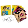 Inkdotpot Set of 6 Drink Coasters Decorative Non Slip Cork