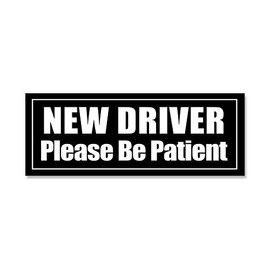 AV Magnetic New Driver Please Be Patient Magnet, Caution Driving Car Magnet, Safety Driving for Cars, Vans, and Vehicles (3 x 8 Inch)