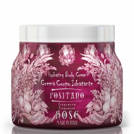 Le Maioliche - Positano Rose - Moisturising Body Cream 450 ml - Made in Italy - Notes of Rose Petals, Geranium, Violet, Carnation, Damascus Rose, Geranium, Violet, Rosewood