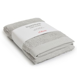 s.Oliver Bath Towel 70 x 140 cm - 100% Cotton, 600 g/m², Soft and Absorbent, Bath Towel Light Grey
