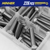 MINHER 226PCS Heavy Duty Bolts and Nuts Kit 304 Stainless