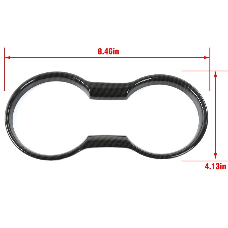 RT-TCZ Carbon Fiber Cup Holder Cover Frame Trim Interior Accessories
