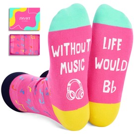 Zmart Music Gifts for Women Men - Music Themed Gifts Music Socks Teens, Music Note Gifts for Musicians Music Teacher