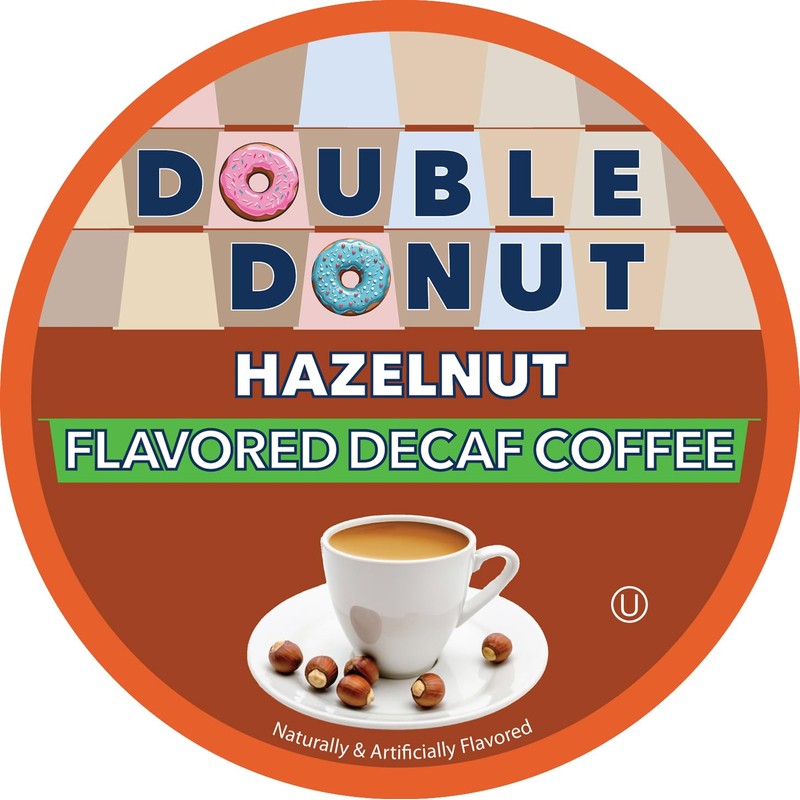 Double Donut Flavored Decaf Coffee, Decaf Hazelnut Coffee, Decaf Coffee