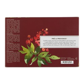 Pre de Provence Heritage Holiday Soap Gift Set/4 - Full Size French Soap Bars - Quad-Milled, Assorted Scents, 4 x 250g