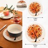Boccsty Beautiful Autumn Tree Trivet Mat 2PCS Fall Orange Leaves