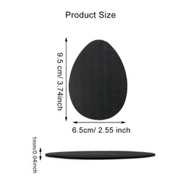 Non Slip Shoes Pads Shoe Sole Protector Adhesive Shoe Sole Protectors Shoe Grip on Bottom of Shoes High Heels Anti-Slip Shoe Grips with Adhesive Backing (Black -12PCS)